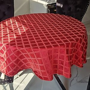 Lenox American By Design Round Tablecloth Red 70"